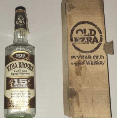 OLD EZRA 15 Years Old 750ml 未開封 Vintage Old Ezra 15 Year Old Sippin' Bourbon Whiskey Empty