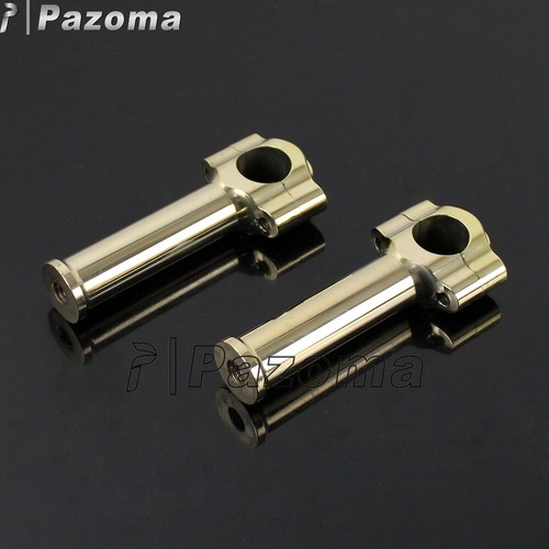 Brass 1'' Bars Motorcycle Handlebar Risers Clamp 5.5" Rise For Harley FLHX FLTRX - Picture 9 of 10