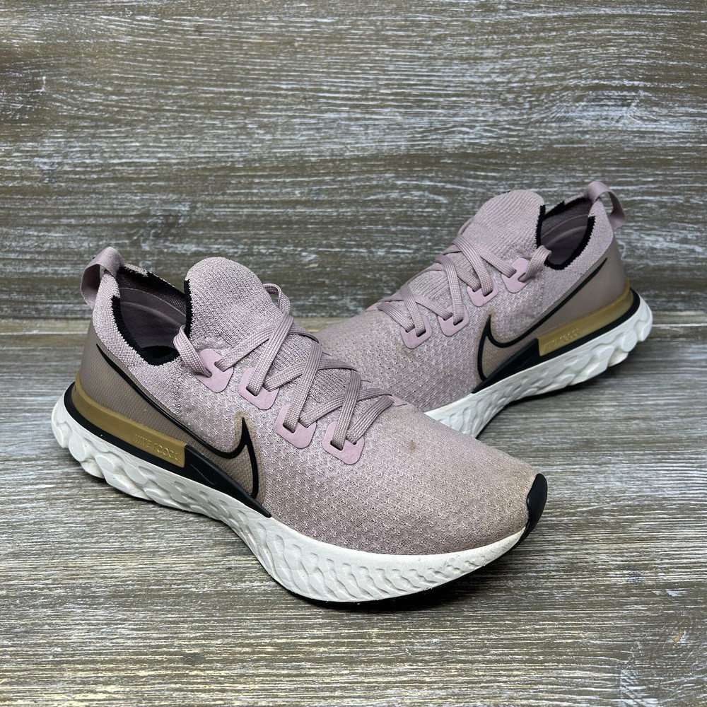 Nike React Infinity Run Flyknit Womens Running Shoes Plum Pink Black Size 10