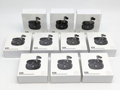S56 True Wireless Stereo Earbuds - Bluetooth Connectivity - In Black - Set of 10