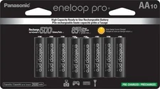 Eneloop Panasonic BK-3HCCA10FA pro AA High-Capacity Ni-MH Pre-Charged Recharg...