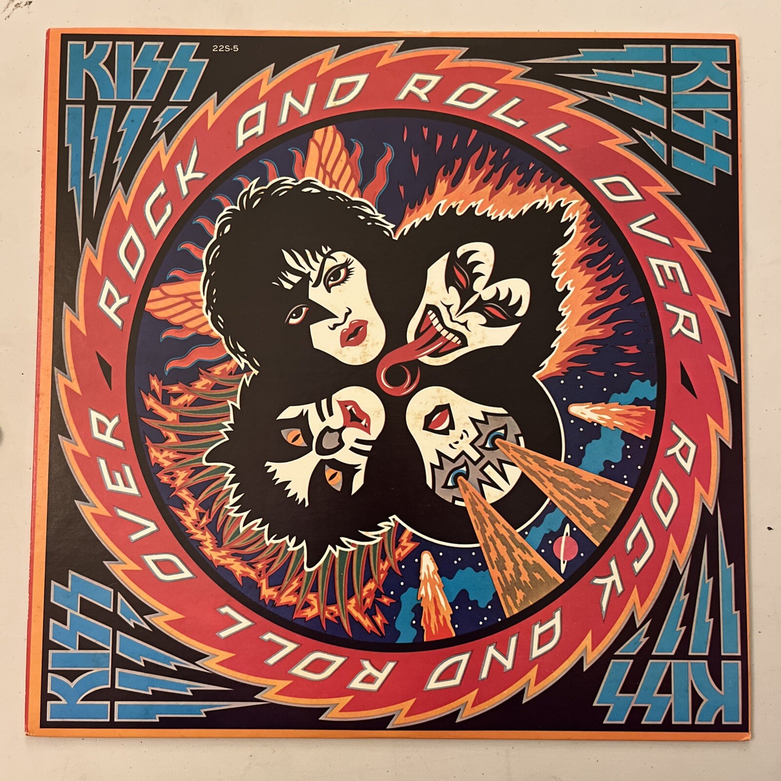 KISS Rock and Roll Over 1980 Japan 22S-5 Reissue LP with Original Insert