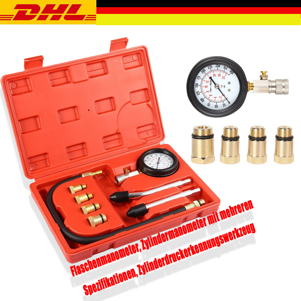 KOMPRESSIONSTESTER KOMPRESSIONSPRÜFER KOMPRESSIONSDRUCK FÜR BENZINMOTOR 0-20BAR