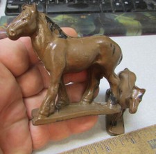 vintage Auburn Rubber HORSE  foal, back when made to last Aub-rubr toys