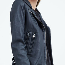 Iro Han Leather Jacket Anthracite