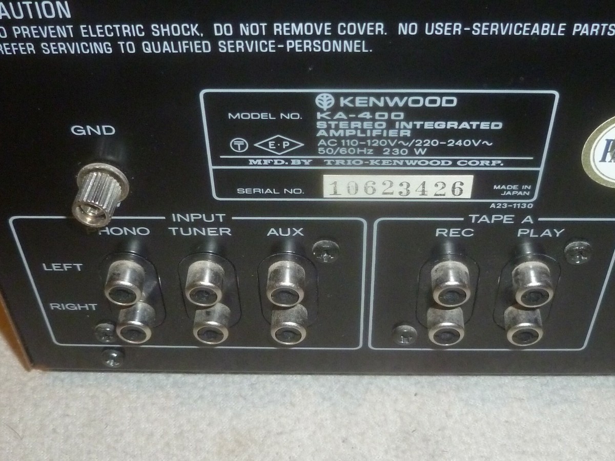 KENWOOD Kenwood KA-400 Stereo Integrated Amplifier | Vintage KENWOOD Kenwood KA-400 Stereo Integrated Amplifier | Vintage