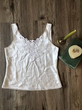 Vintage Cinema Etoile White Camisole With Lace Details