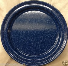 CINSA MEXICO 10.25" PLATO DE CENA ESMALTE GRANITO CAMPWARE SALPICADURAS AZULES
