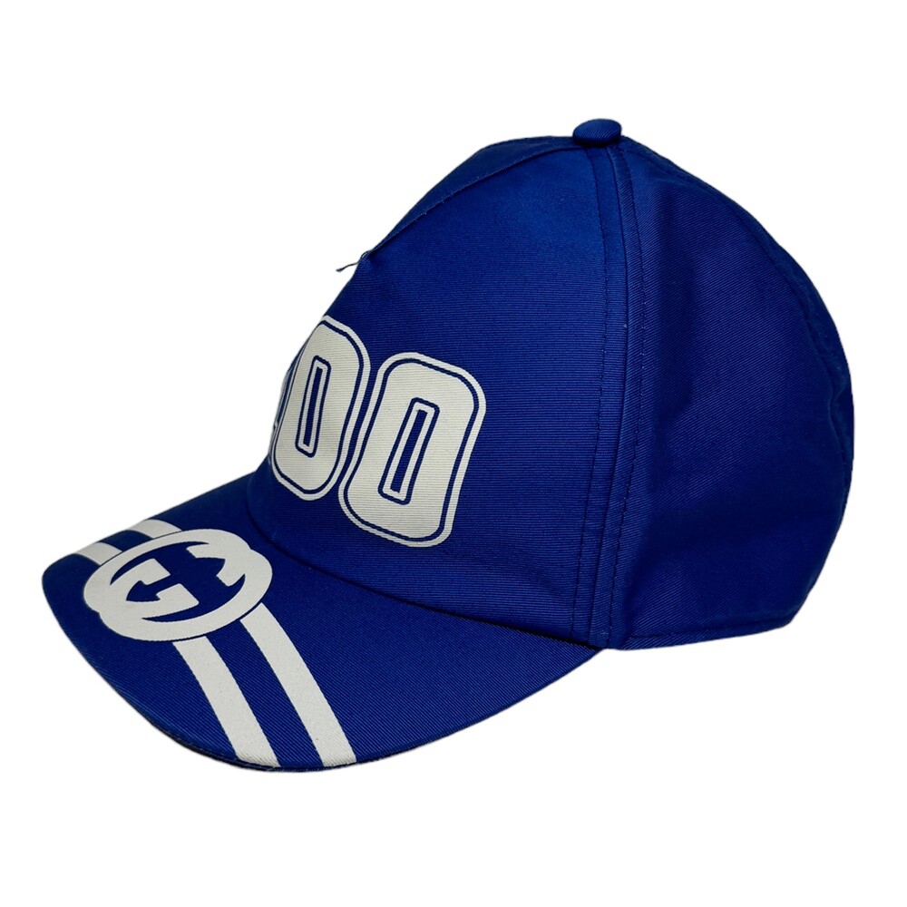 GUCCI 100th Anniversary Limited Baseball Cap Blue & White XL