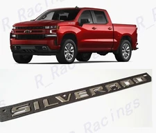 1PC Rear Tailgate Chrome Silverado Emblem Letters Badge Fit 2019+ Silverado
