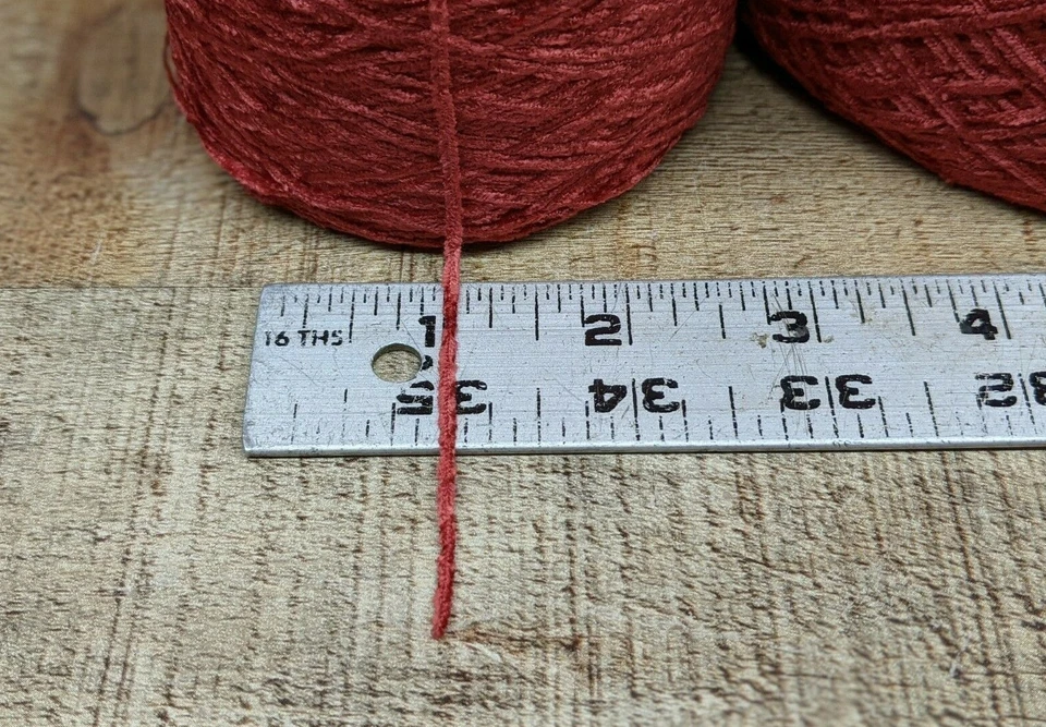 Lot FLAME 100% RAYON Chenille Yarn Total Wt 2 lbs 2010 YPP *Save w/combined ship - Image 3 of 4