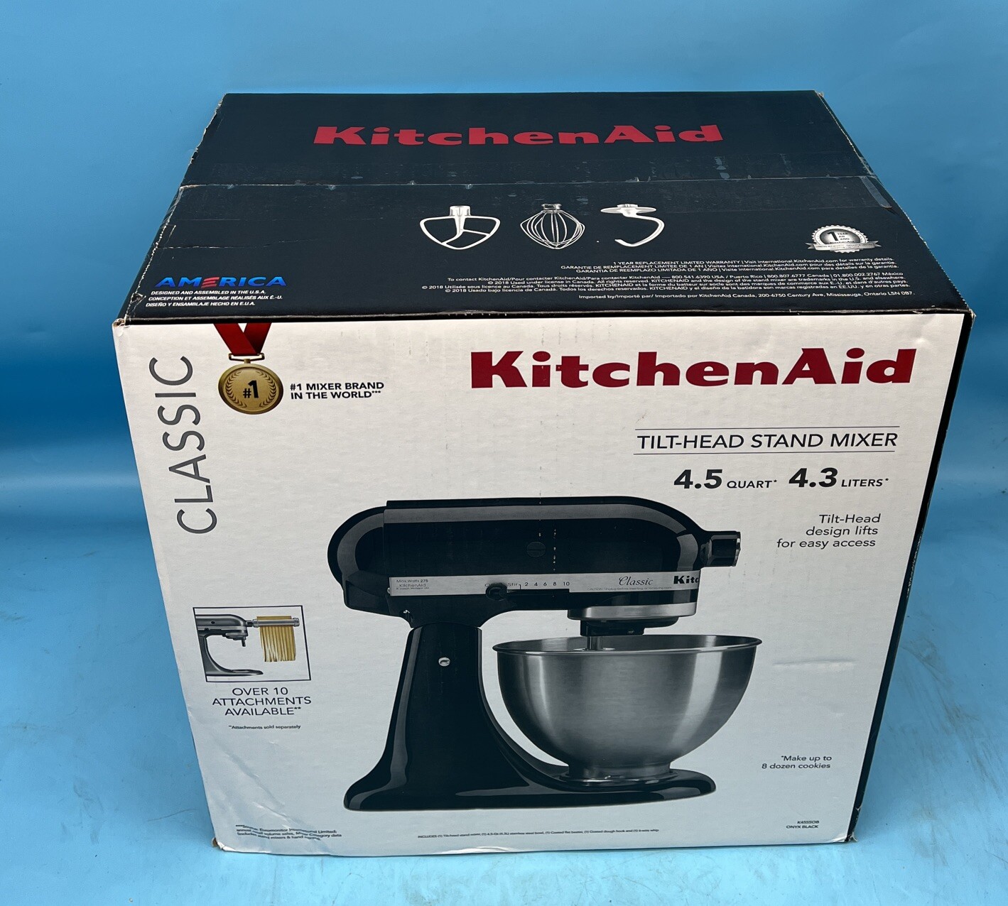 KitchenAid 4.5Quart Classic TiltHead Stand Mixer Onyx Black K45SSOB