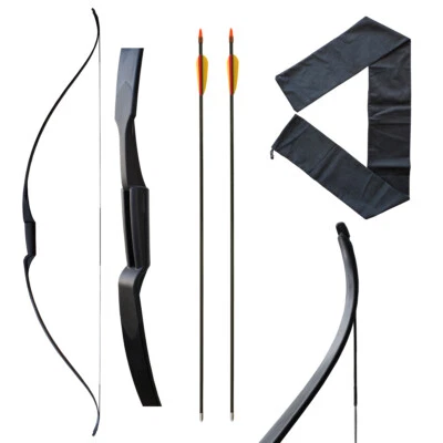 FRANKS-CASTLE Recurvebogen Bogenset Sportbogen Rolan Snake 60" 18 lbs mit Hülle und Pfeilen