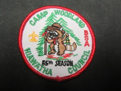 Camp Woodland 55th Season Hiawatha Council Pocket Patch   GH