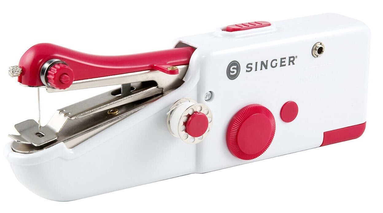 SINGER Stitch Sew Quick Mini Mechanisch Nähmaschine AA Akku Weiß S
