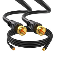 15ft RG6 Dual Coaxial Cable Extension Digital Antenna Black TV Satellite