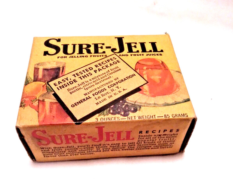 JELL-O Co. SURE JELL  Box General Foods Corp. LeRoy NY