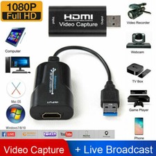 1080P 4K HDMI to USB 2.0 3.0 Video Capture Card Game Audio Video Live Streaming