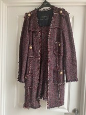 New Zara Tweed Coat Size Small : RRP £110 : New with Tags