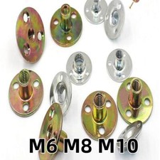 M6 M8 M10 Mobili Piastra Ferro Dado Bloccaggio Dadi Acciaio 3 Fori Connettore Fissaggio