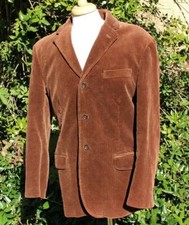 Vintage Polo Ralph Lauren Brown 3 Button Corduroy Patch Pocket Blazer Size Large