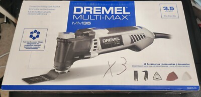 Dremel 120V 3.5A Multi-Max MM35 Corded Oscillating Multi Tool Kit 12 Pieces+ Bag