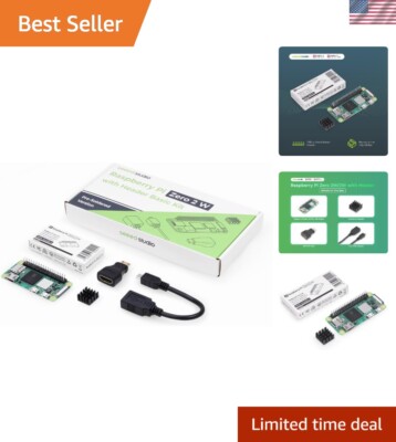 Beginner-Friendly Raspberry Pi Zero 2 WH Kit - Bluetooth 4.2, Heatsink Included