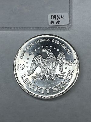 1984 1 Oz 999 Silver Round 
