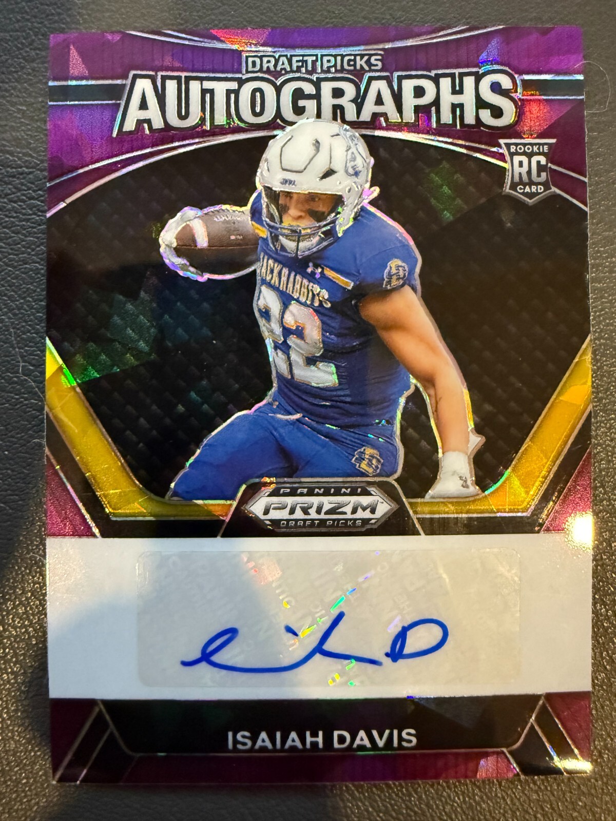 Isaiah Davis 2024 PRIZM DRAFT AUTOGRAPHS Purple ICE PRIZM RC AUTO /99