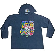 Cross Colours YA DIG Black Sweatshirt Hoodie  VTG 1990's Hip Hop Wear  Size L