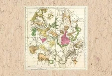 Constellations Including Scorpio W. G. Evans Poster Print