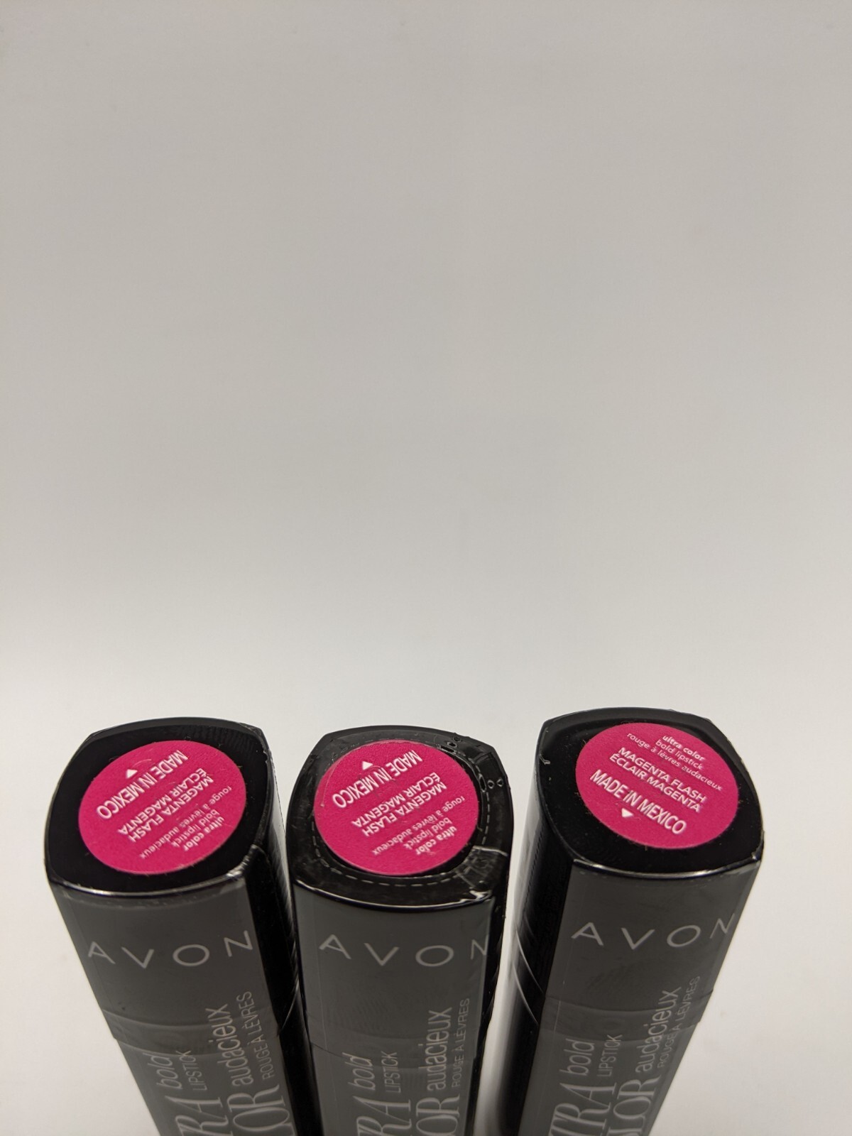 Lot of 3 Avon Ultra Color Bold Lipstick Magenta Flash  factory sealed 