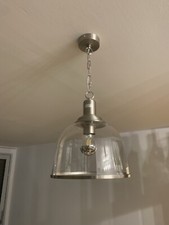 NEXT Gloucester pendant. Brushed nickel finish with clear glass