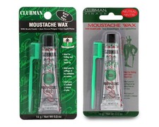 Clubman Moustache Wax Hang Pack in Neutral  Black with Applicator- 0.5 oz