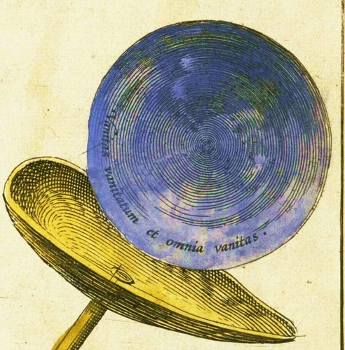 Ancient Old Decorative World Map «Fools Cap» 1580; Canvas Magnetic Wooden Hanger - Picture 9 of 21
