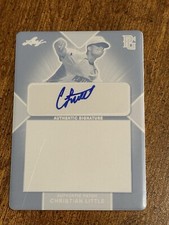 CHRISTIAN LITTLE 2020 Leaf Perfect Game CYAN PRINTING PLATE AUTO #1/1 LSU VANDY