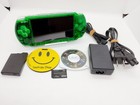 Sony PSP-3000 Playstation Portable Handheld Console Clear Green Customized