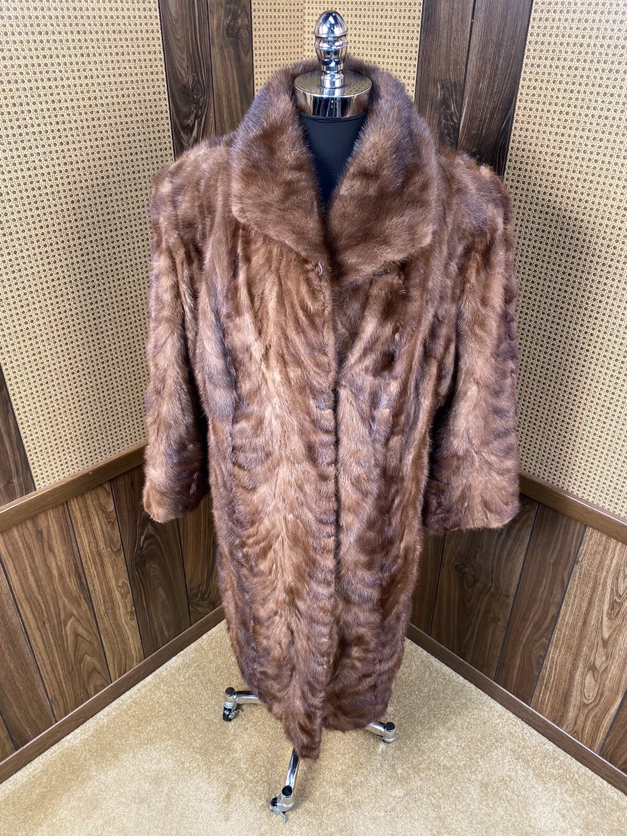 LOUIS VUITTON Tweed Mink fur Coat 38 Authentic Women Used from