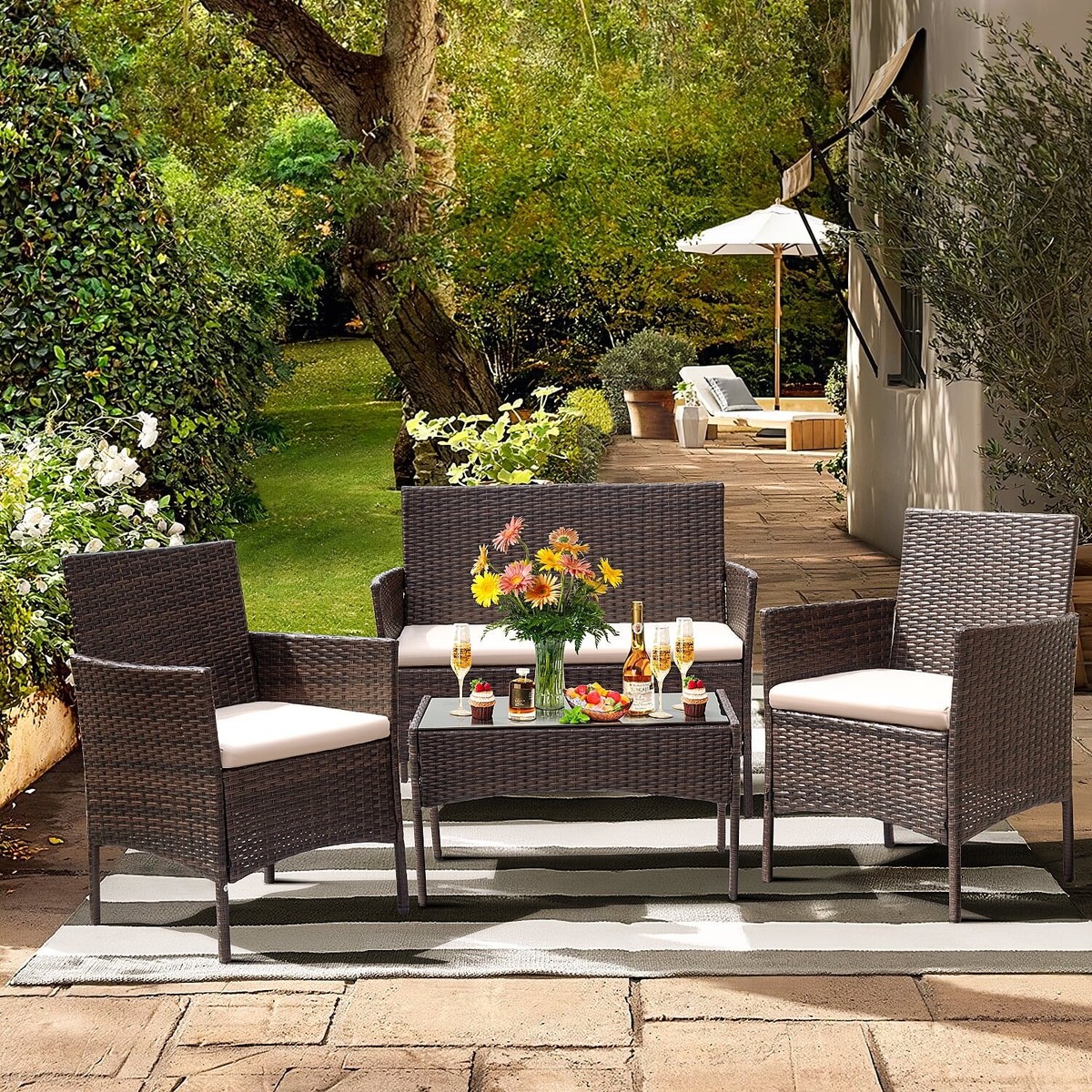 Wicker B And Q Outdoor Dining Sets B&q Garden Furniture Rattan