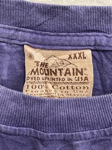 Vintage 2003 MOUNTAIN WHITE HORSES NATURE PURPLE TIEDYE SHIRT SIZE 3XL DRESS - Picture 5 of 6
