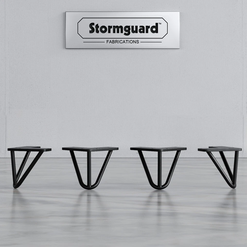 Hairpin Legs - Steel 3 Pin - Various Sizes & Colours - Screws & Feet Protectors - Image 2 of 4