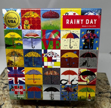 1000 Piece New USA Made Rainy Umbrellas Day Puzzle by Re-marks Inc 19.25 x 26.75