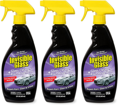 92184-3PK Glass Cleaner + Rain Repellent 2-In-1 Windshield and Window Spray, Cle
