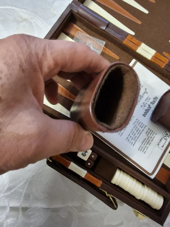 Backgammon, tragbares Koffer Set , Vintage  - Bild 4 von 4