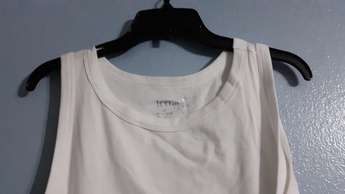 Nuovo-Canotta estiva donna Terra & Sky senza maniche misto cotone bianco.taglia 4x - Foto 7 di 8