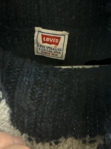 Vintage Men’s Levi’s Blue And White Sweater Size Large - Picture 6 of 7