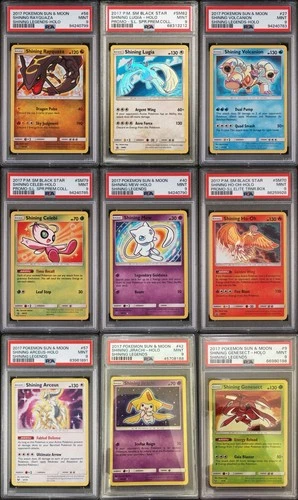 POKÉMON SUN & MOON 2017 SHINING LEGENDS SET OF 9 LUGIA RAYQUAZA HO-OH PSA 9
