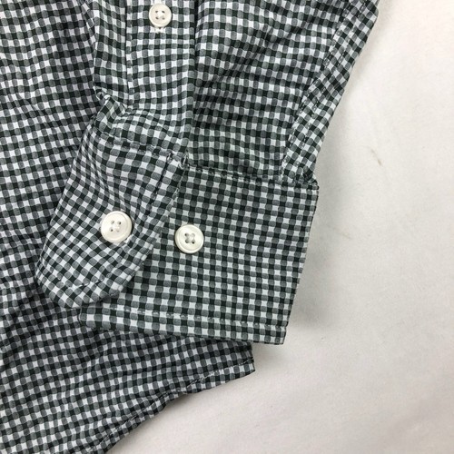 Rhone Commuter Mens Medium Gingham Plaid Long Sleeve Button Up Shirt - Picture 2 of 5