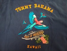 TOMMY BAHAMA EMBROIDERED 100% SILK 