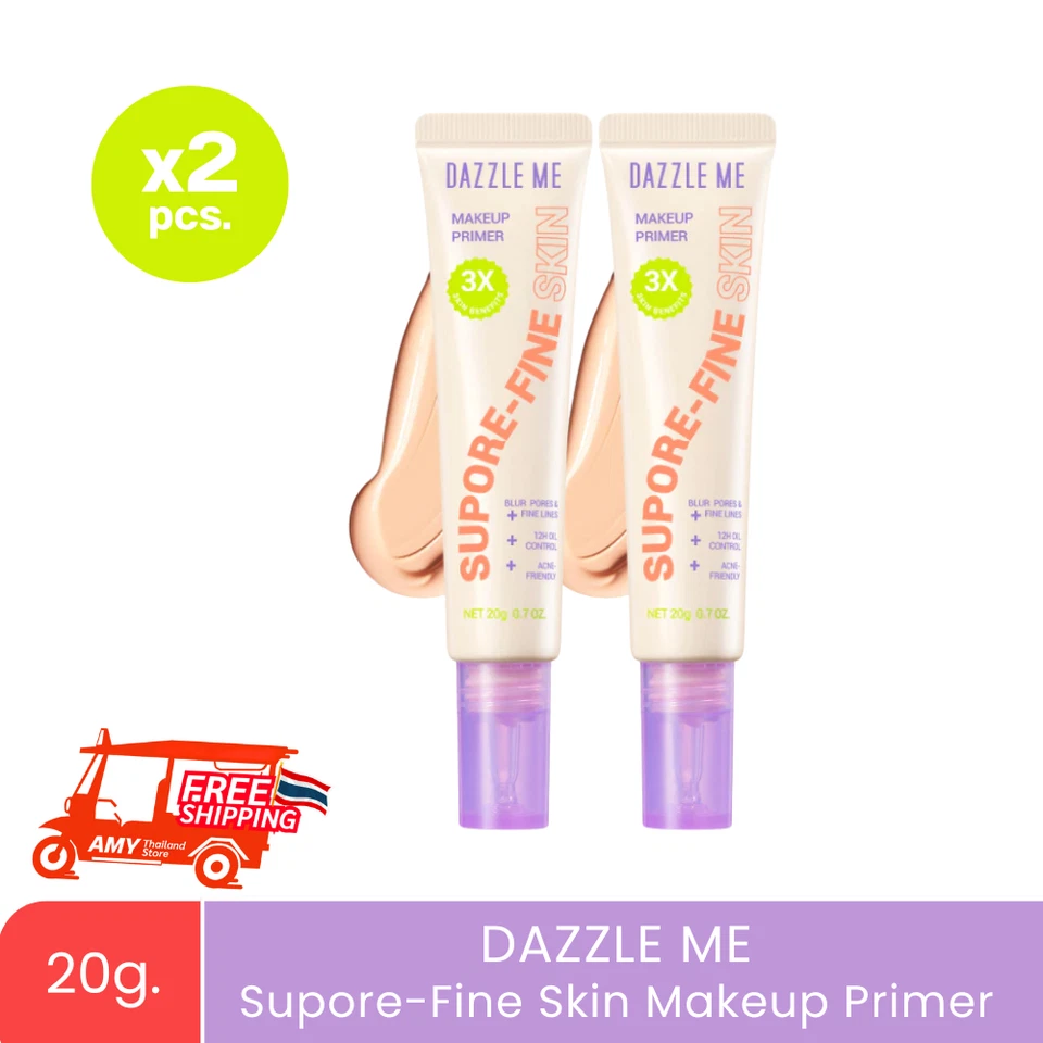 2x DAZZLE ME Supore-Fine Primer 20g Pore Blurring Oil Control Matte Finish 20g - Image 3 of 4
